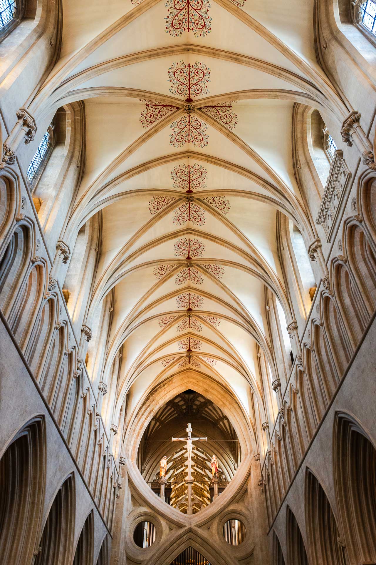 La cathédrale de Wells, plafond